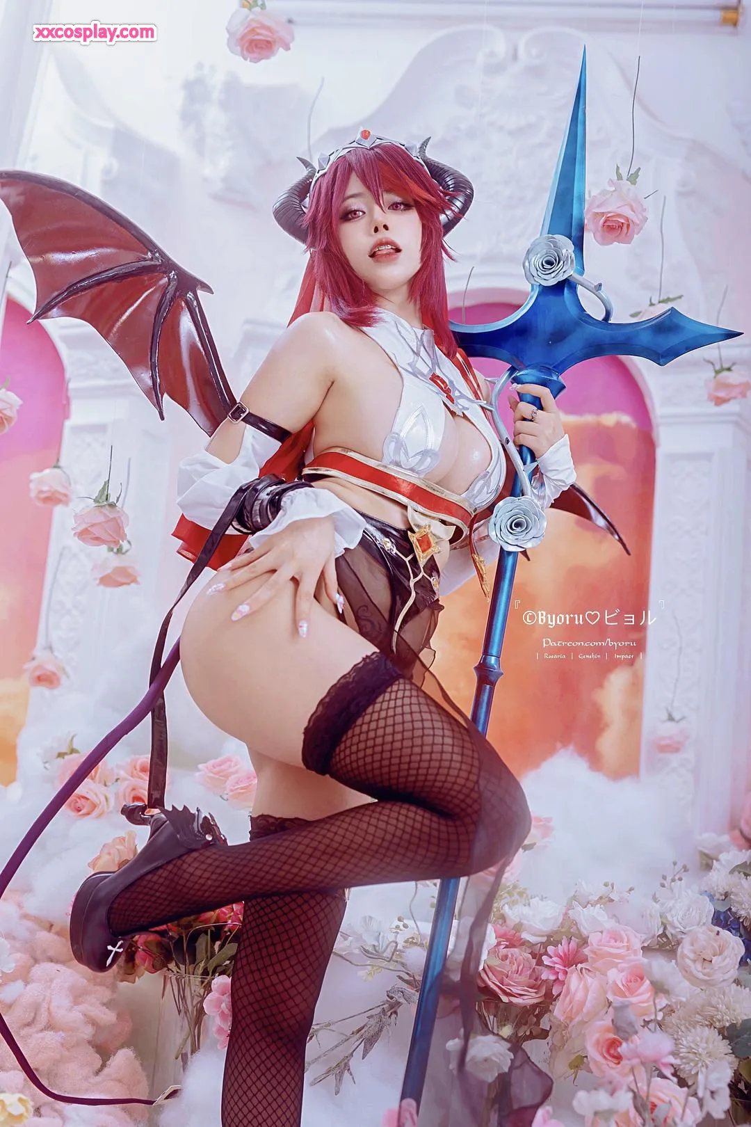Byoru as Succubus Rosaria (Genshin Impact)
